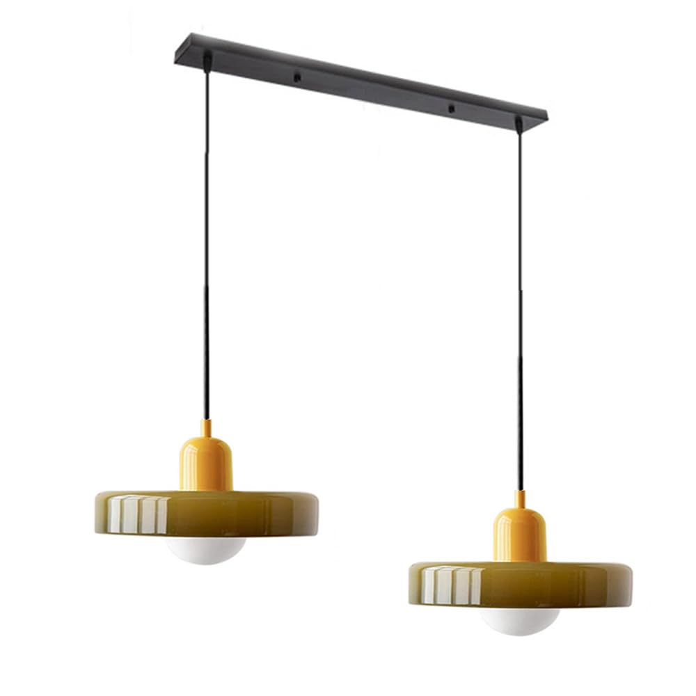 2 Heads Modern Glass Pendant Light