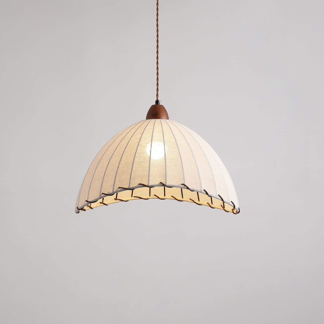 Wood & Fabric Pendant Lamp