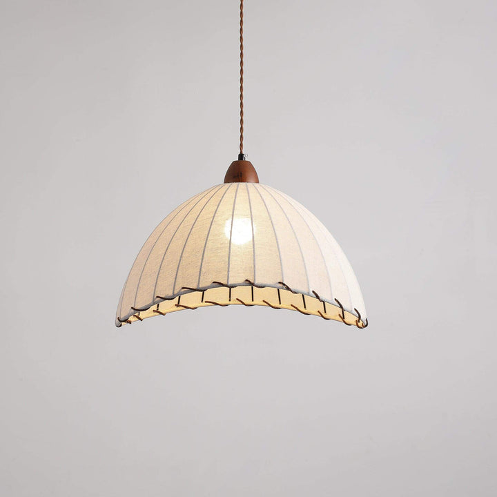 Wood & Fabric Pendant Lamp