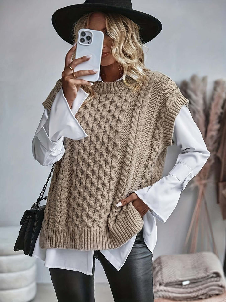 Cable Knit Sweater Vest for Women
