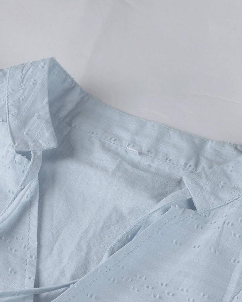 Women's Elegant Long-Sleeve Shirt Dress