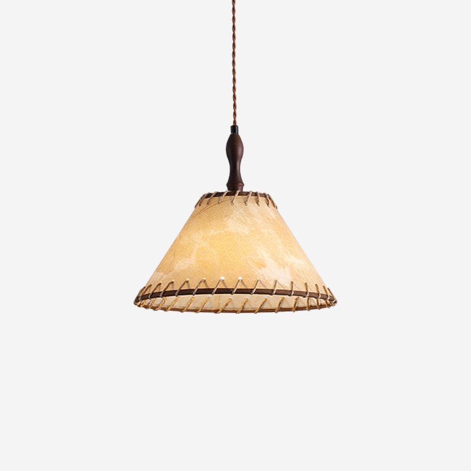 Wood & Fabric Pendant Lamp
