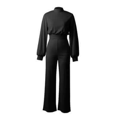 Slim Fit Long Sleeve Jumpsuit