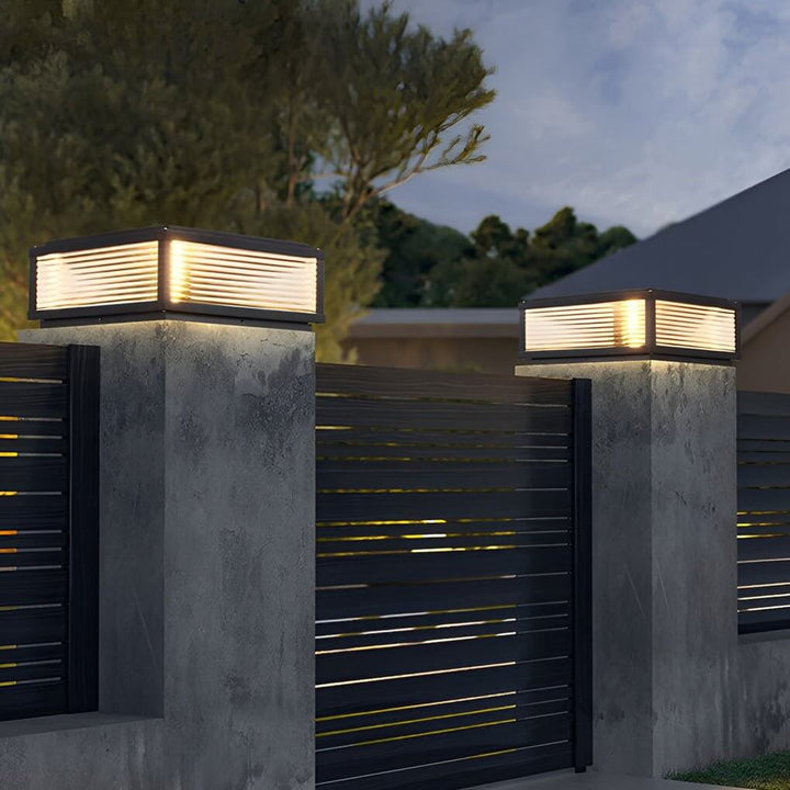 Modern Outdoor LED Pillar Mount Post Light