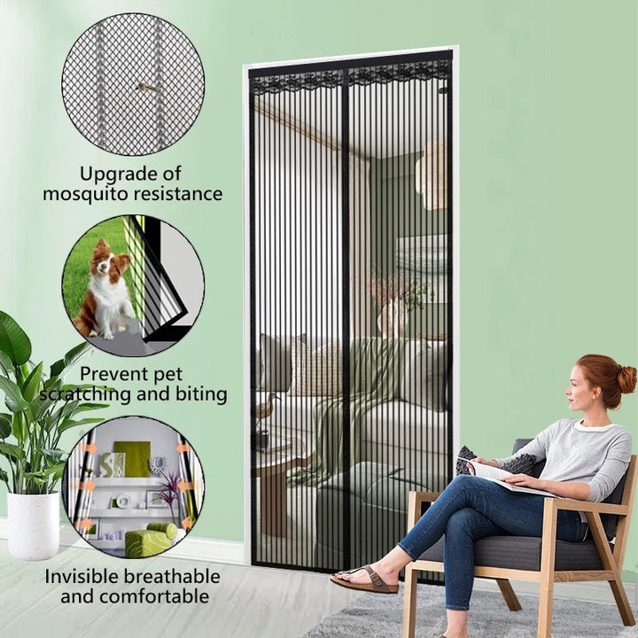 InsectGuard Magnetic Mesh Door for Homes