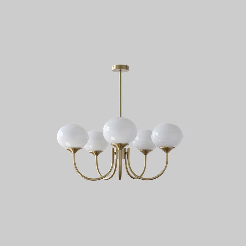Pink Glass Ceiling Light Fixture Modern Chandelier