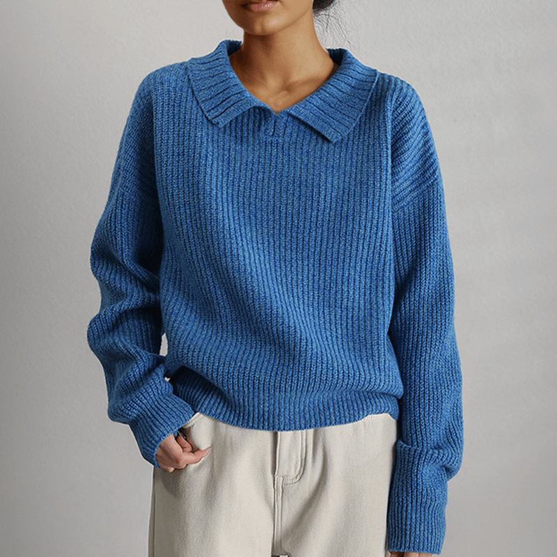Women's Loose Knitted Jumper - Long Sleeve