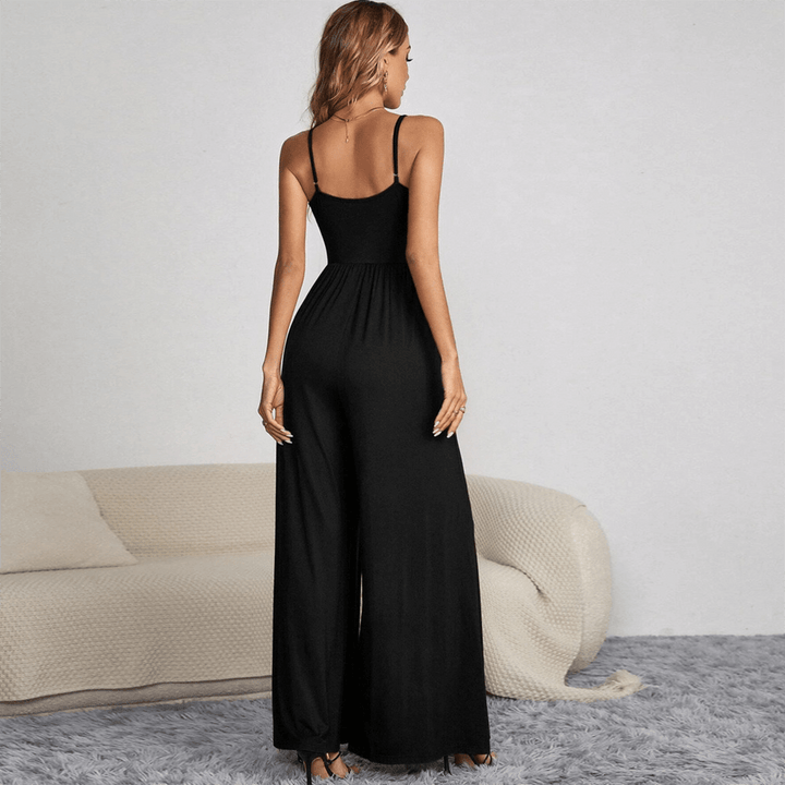 Women's Sleeveless Wide-Leg Jumpsuit