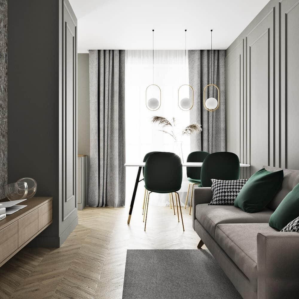 Modern Pendant Lamp with Metal & Glass