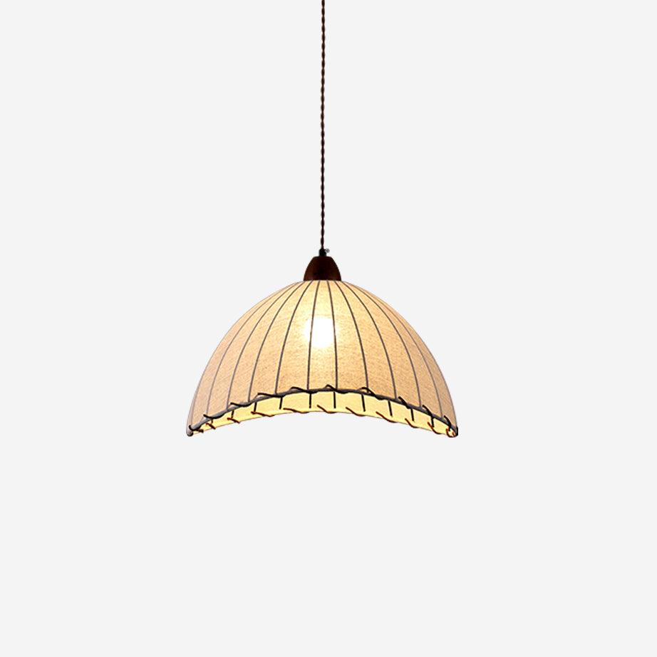 Wood & Fabric Pendant Lamp