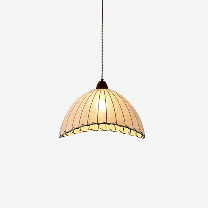 Wood & Fabric Pendant Lamp