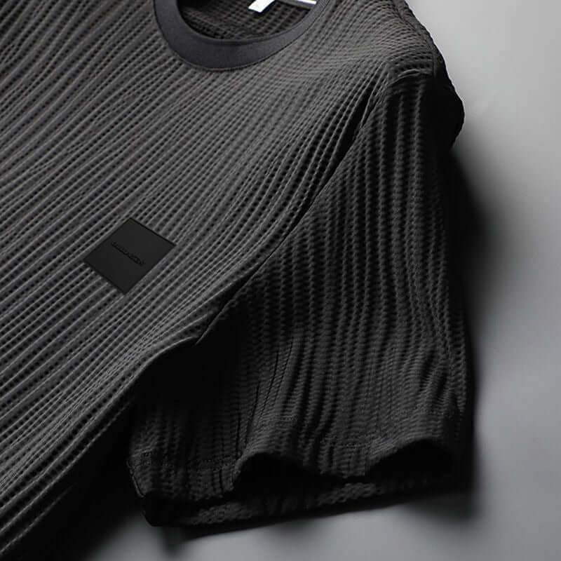 Men's Textured Tracksuit Set - Relaxed Fit