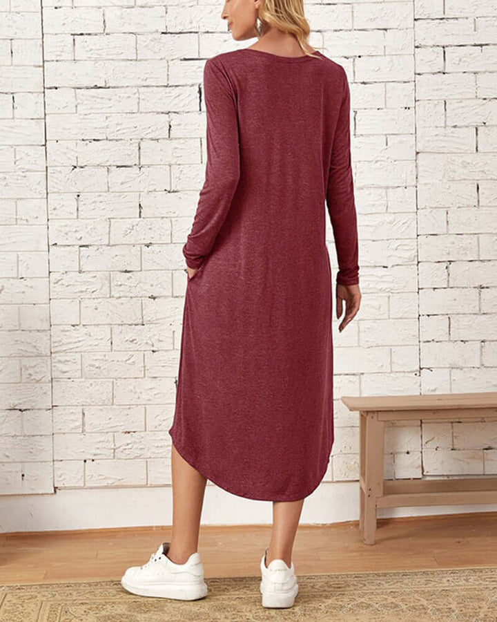 Women's Cozy Long-Sleeve Winter Dress