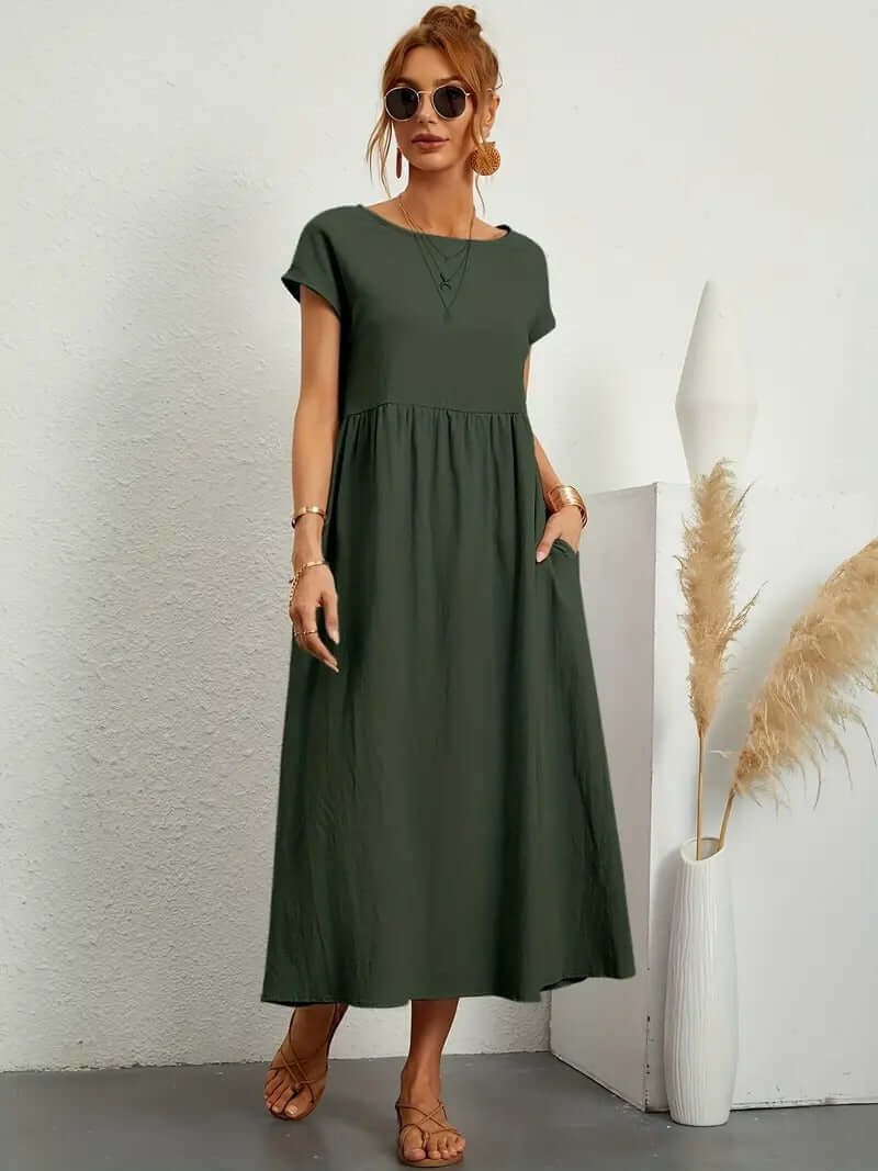 Summer Sleeveless Dress with Handbag