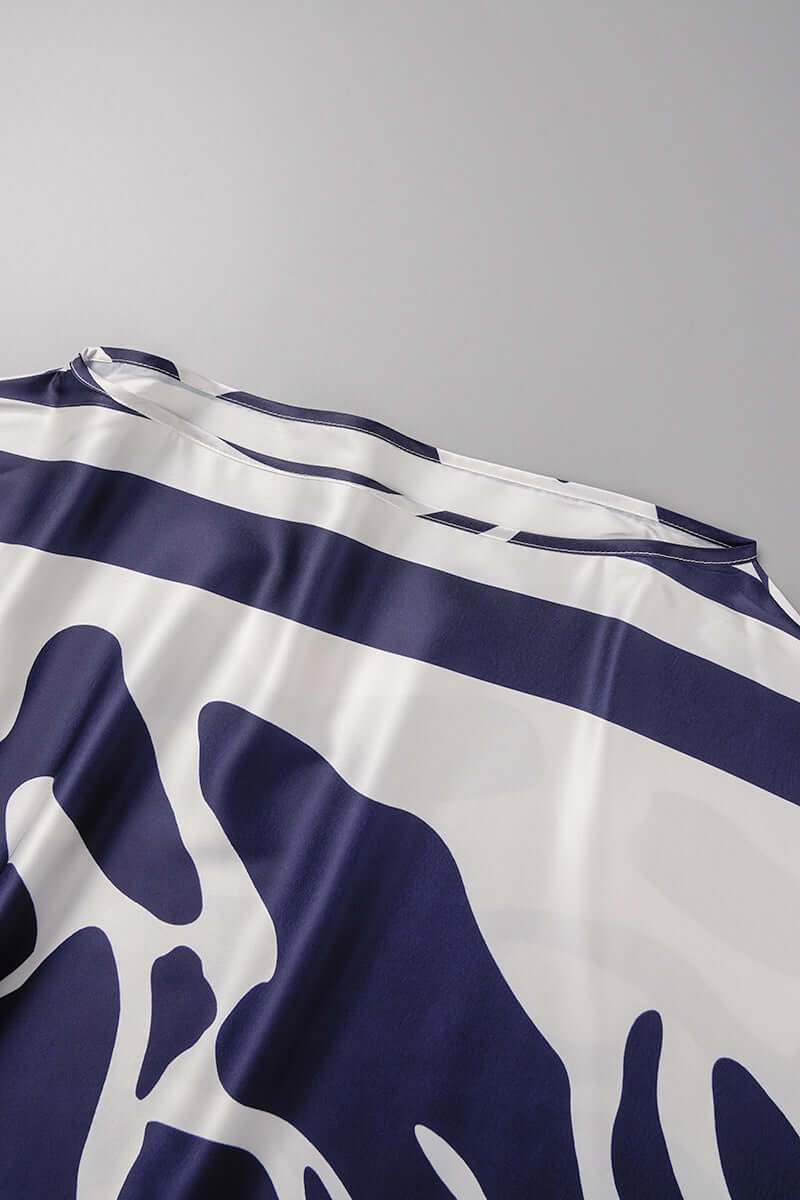 Women's Printed Off-Shoulder Long Sleeve Two-Piece Set