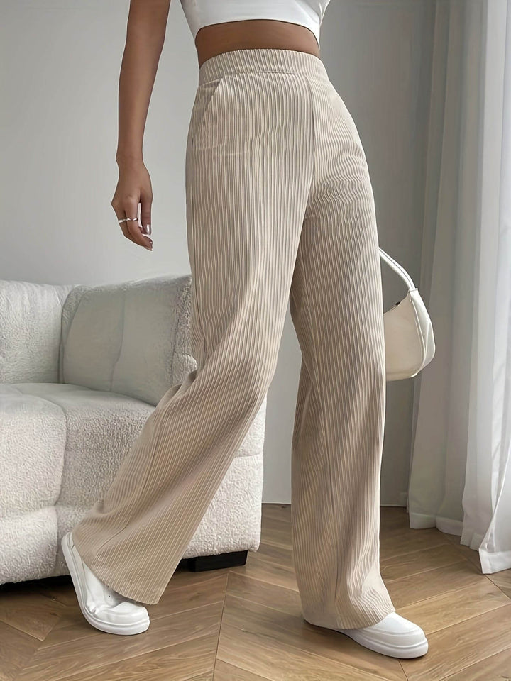 Women's Wide Leg Trousers - High Waist