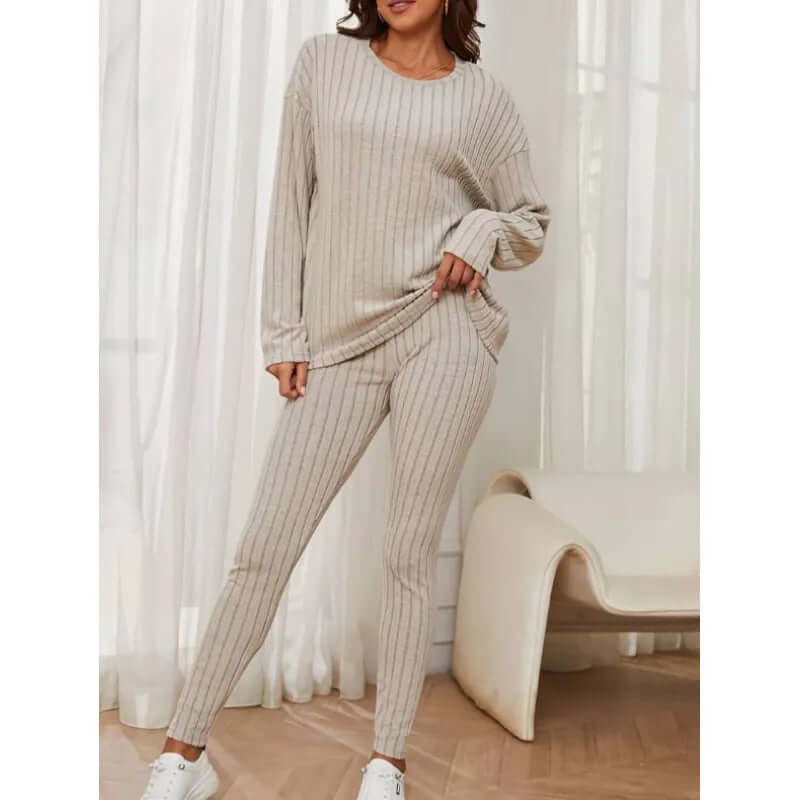 Casual Long-Sleeve Top & Trouser Tracksuit