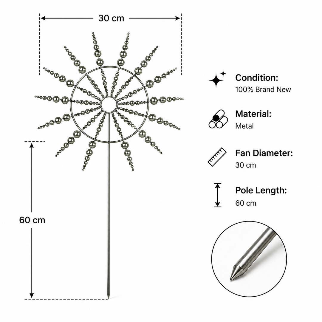 Outdoor Anti-Rust Kinetic Metal Wind Spinner Garden Decor