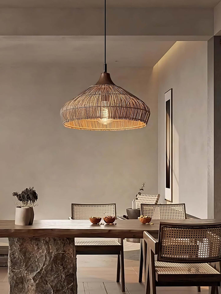 Handwoven Wicker Rattan Pendant Light