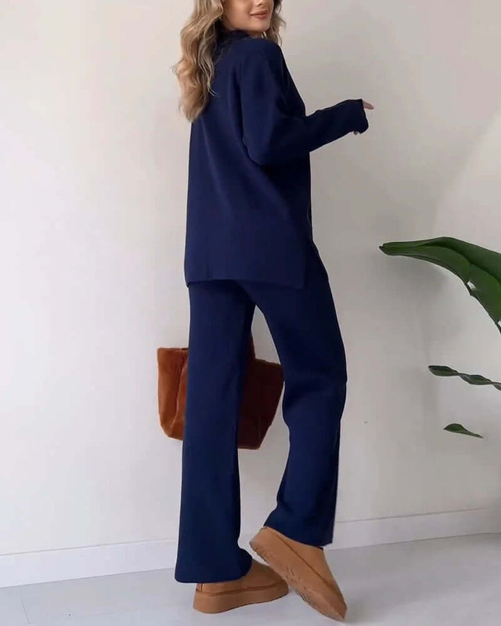 Women's Ribbed Knit Loungewear Set