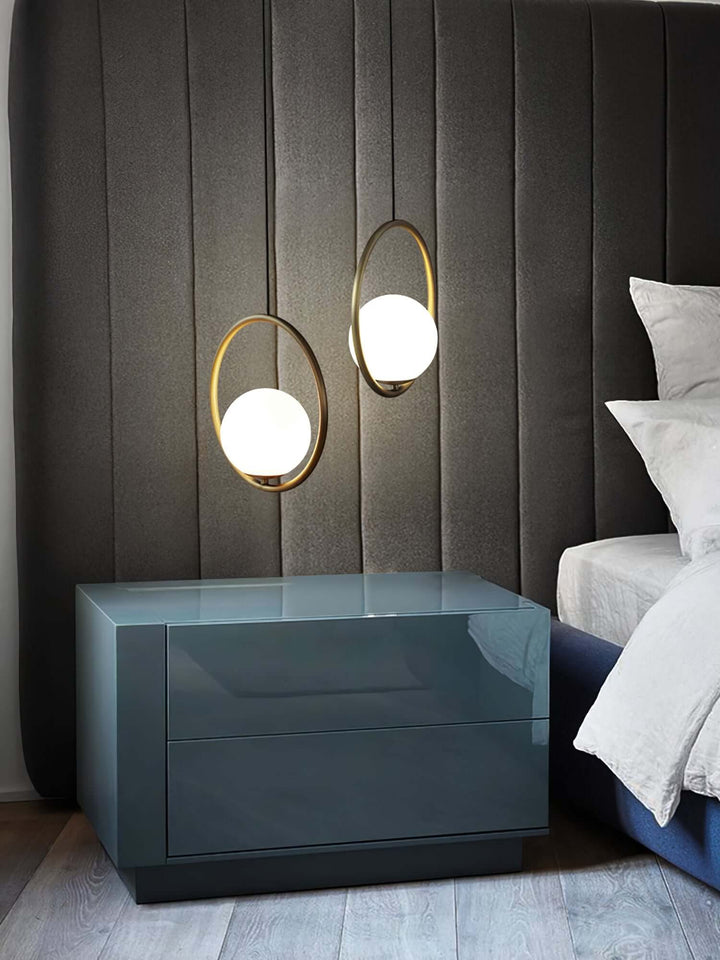 Modern Pendant Lamp with Metal & Glass