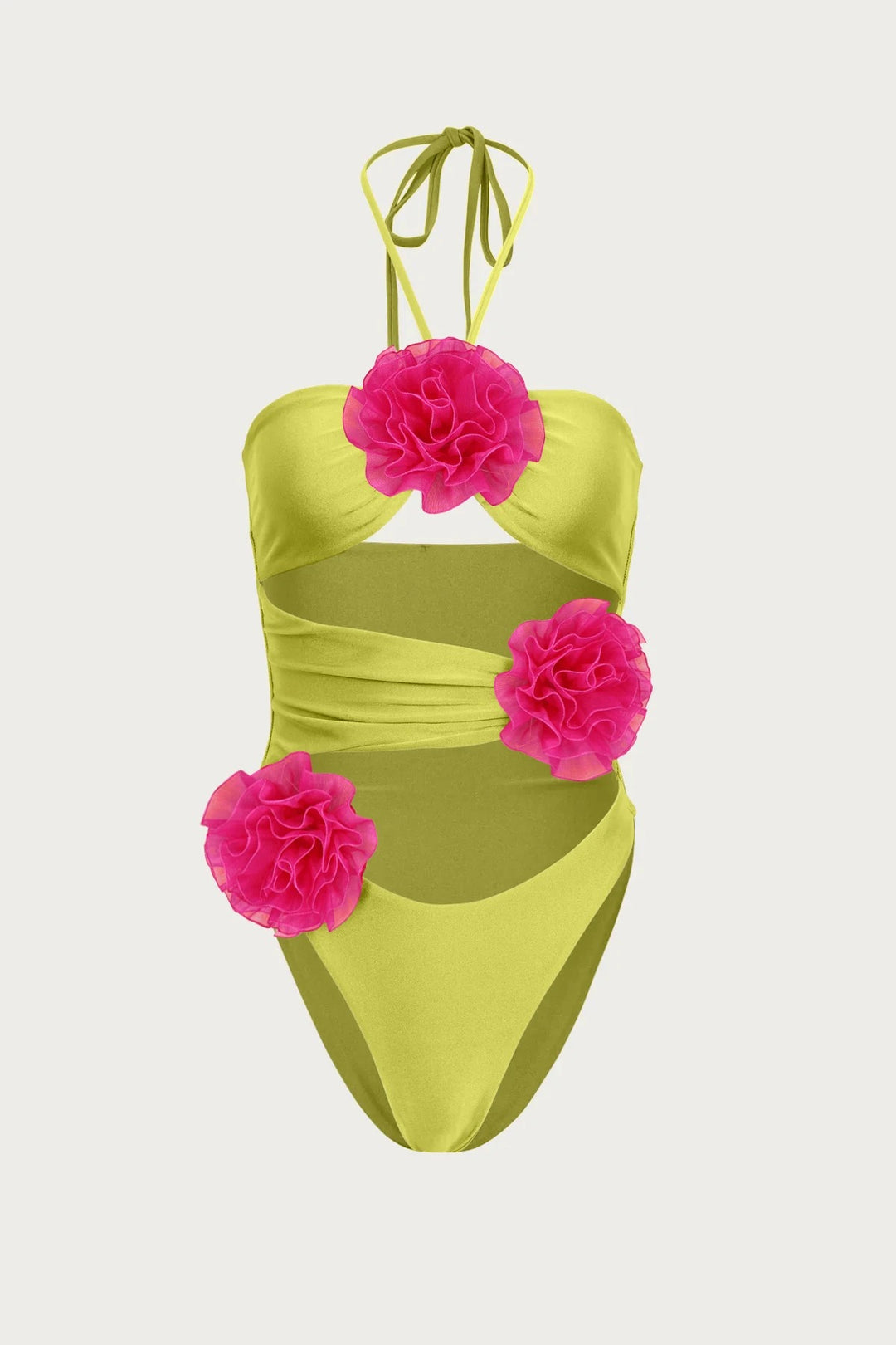 Floral Cut-Out Monokini Swimsuit