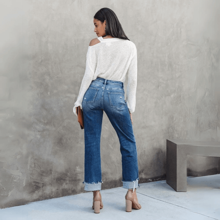 Women's Relaxed Fit Irregular Waist Jeans