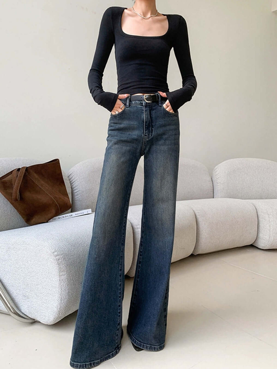 Women's Wide Leg High-Waisted Vintage Jeans