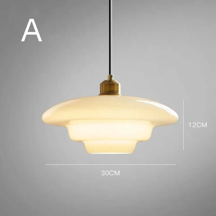 Modern White Glass Pendant Light Fixture