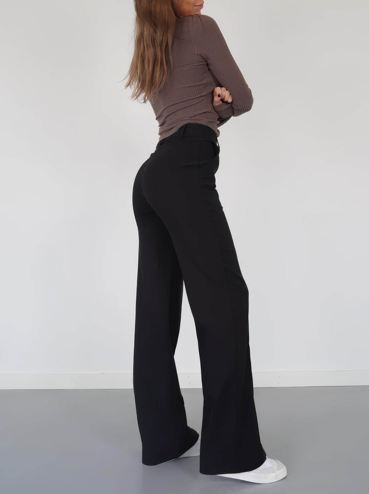 Women's Elegant High-Waisted Trousers