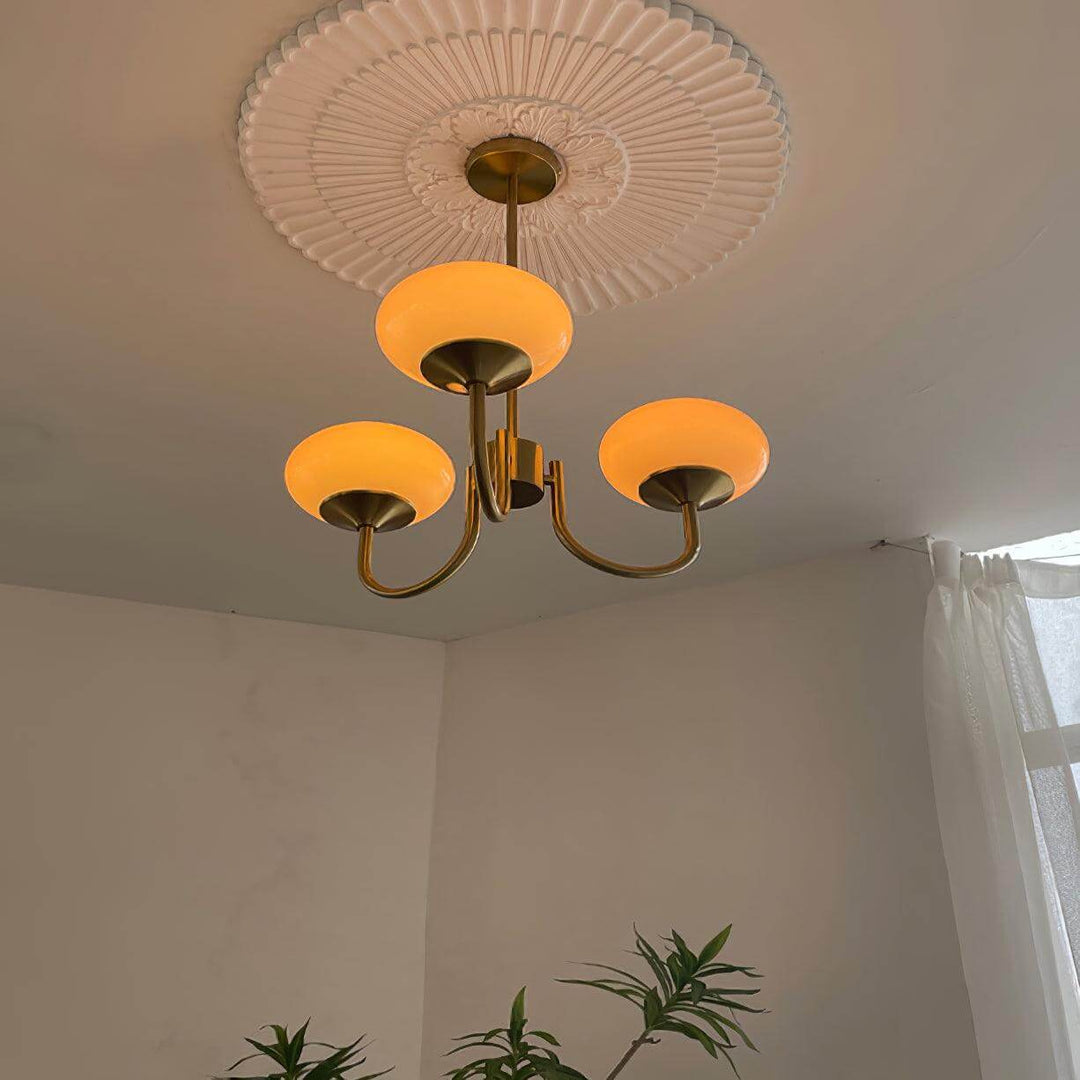 Pink Glass Ceiling Light Fixture Modern Chandelier