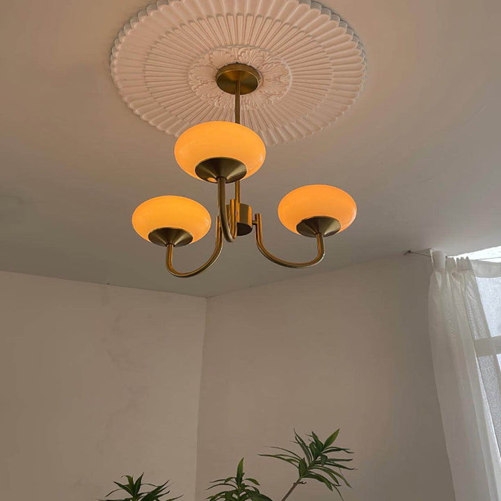 Pink Glass Ceiling Light Fixture Modern Chandelier