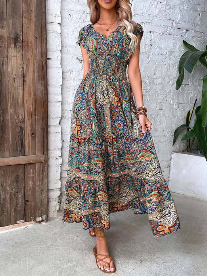 Women's V-Neck Midi Summer Dress