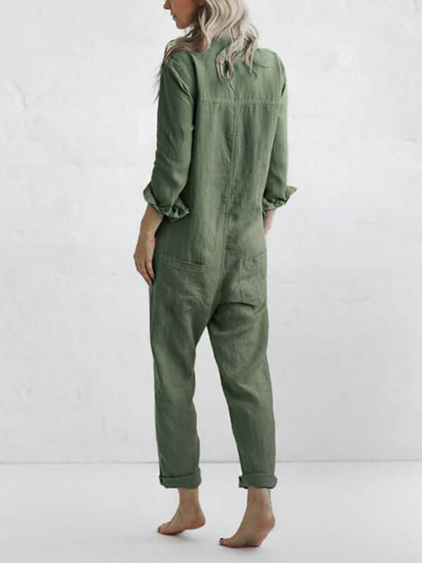 Women's Relaxed Fit Linen Jumpsuit