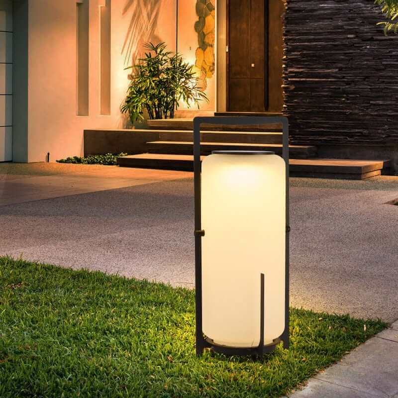 Solar Garden Lamp with Stainless Steel and Glass