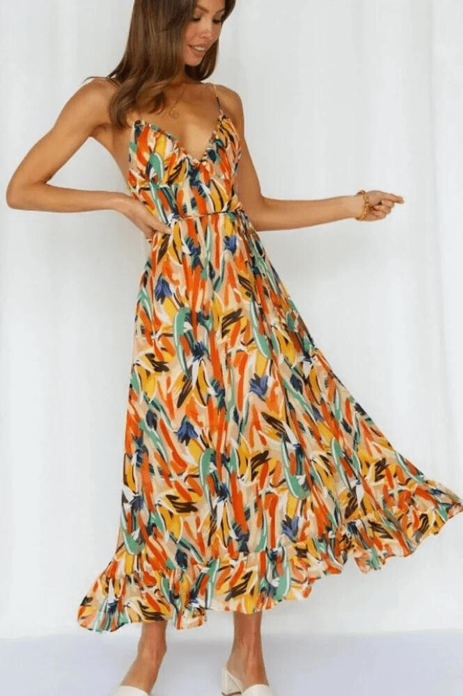 Bohemian Floral Summer Dress