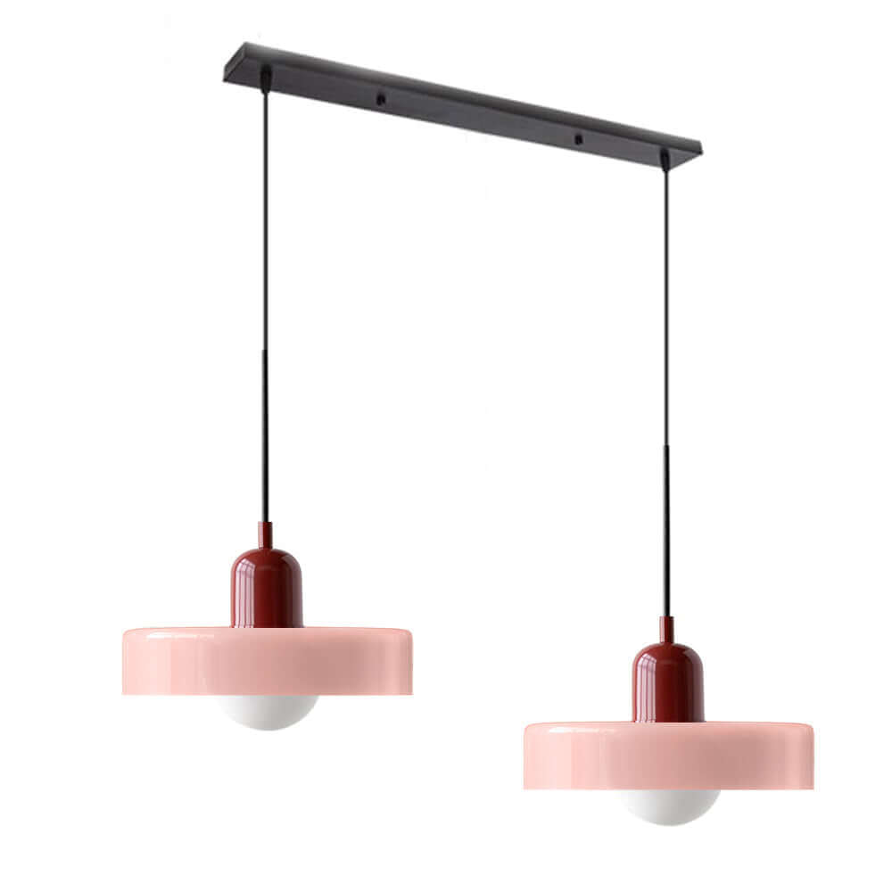 2 Heads Modern Glass Pendant Light