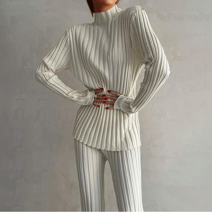 Women's Slim Fit Ribbed Knit Set