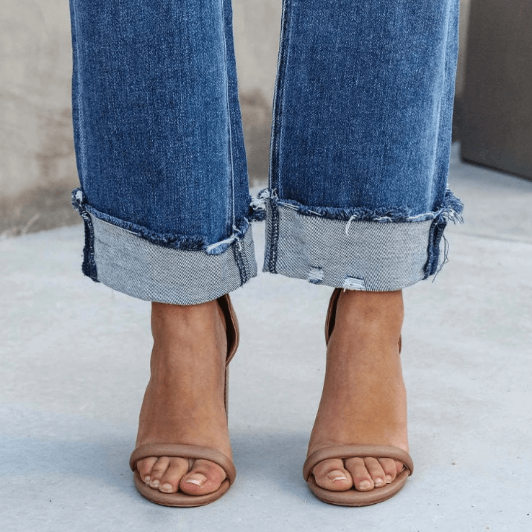 Women's Relaxed Fit Irregular Waist Jeans