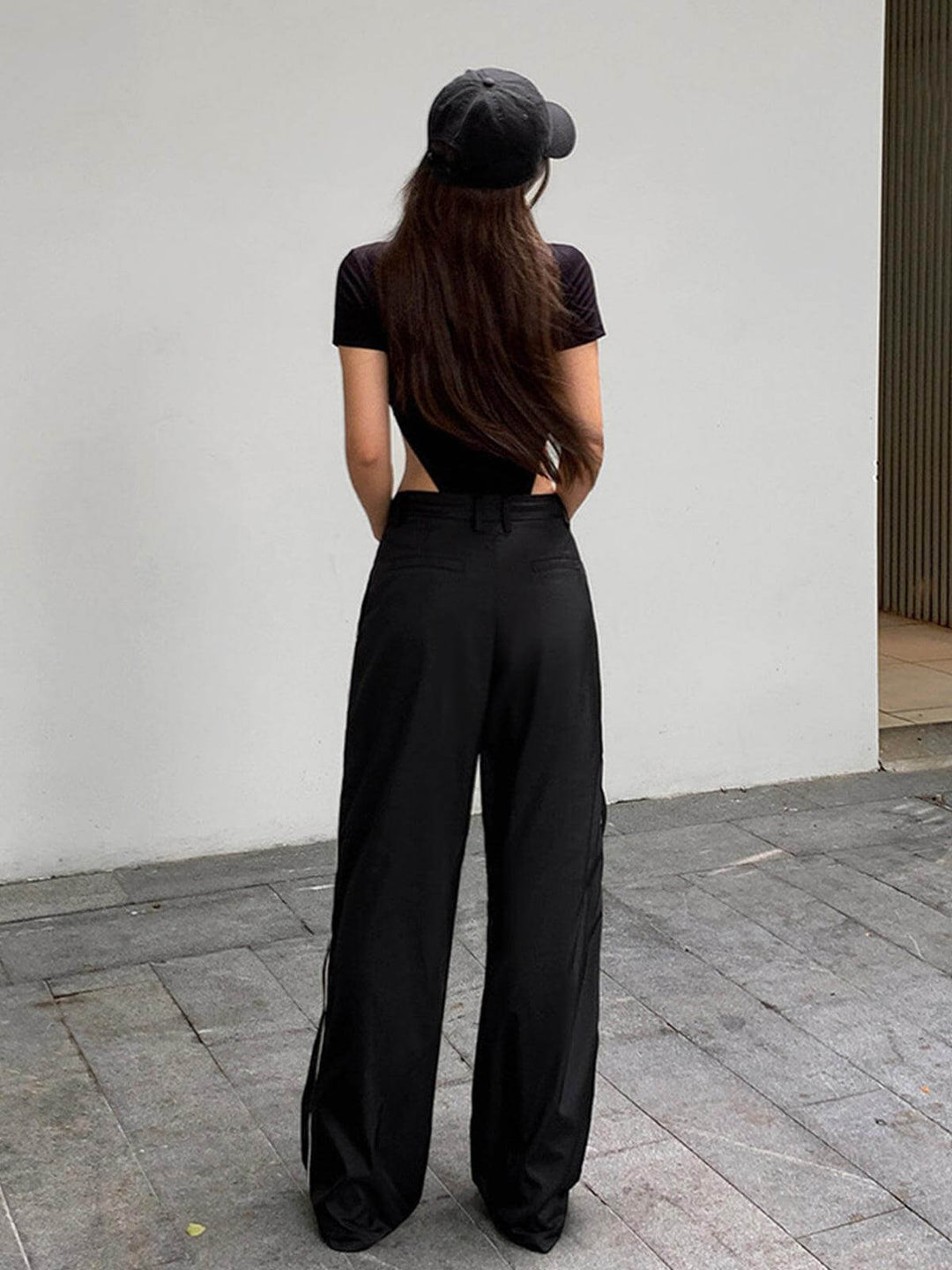 Women's Patchwork Baggy Drawstring Pants