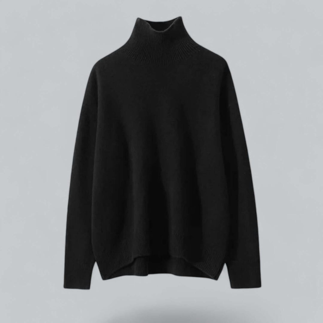 Women's Elegant Knitted Jumper Roll Neck Top
