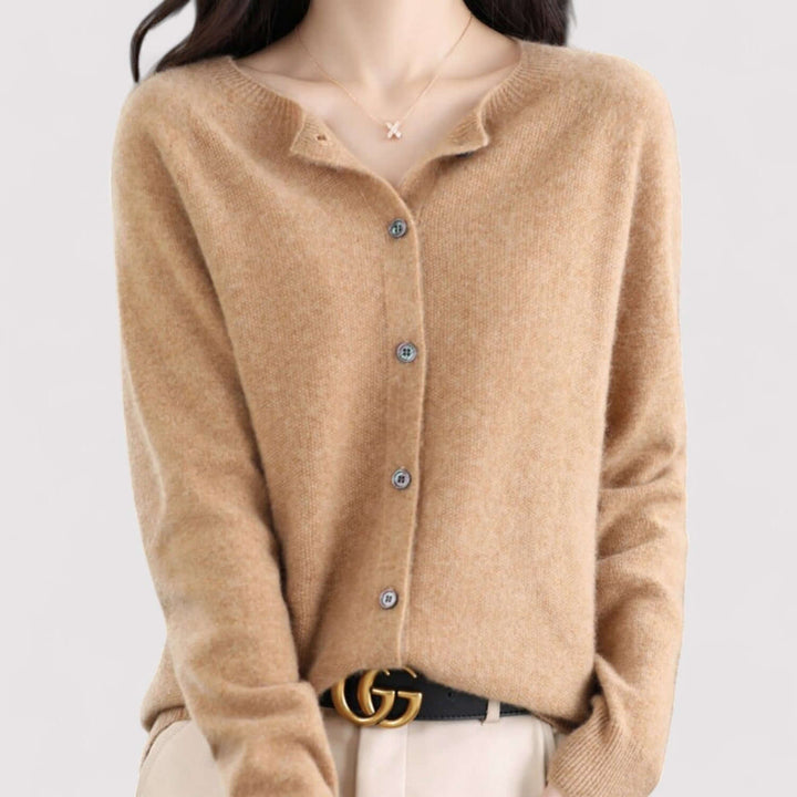 Women's Cashmere & Wool Open-Neck Cardigan