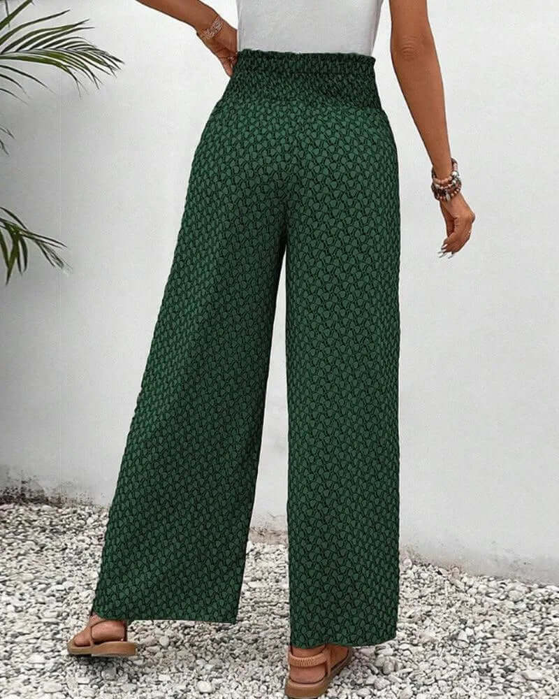 Women's Wide Leg Palazzo Trousers - Flowy & Lightweight