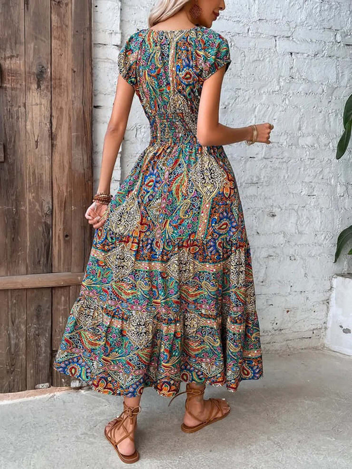 Women's V-Neck Midi Summer Dress