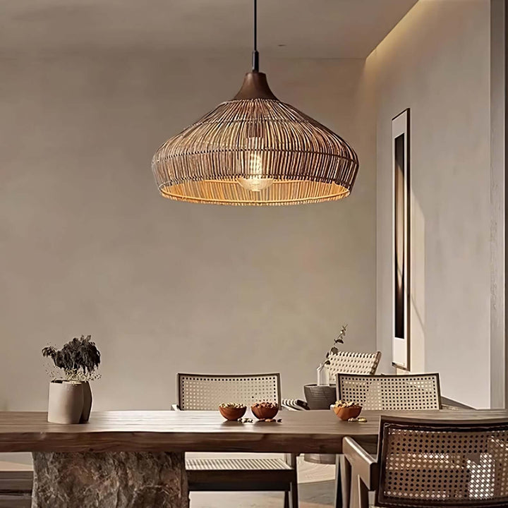 Handwoven Wicker Rattan Pendant Light