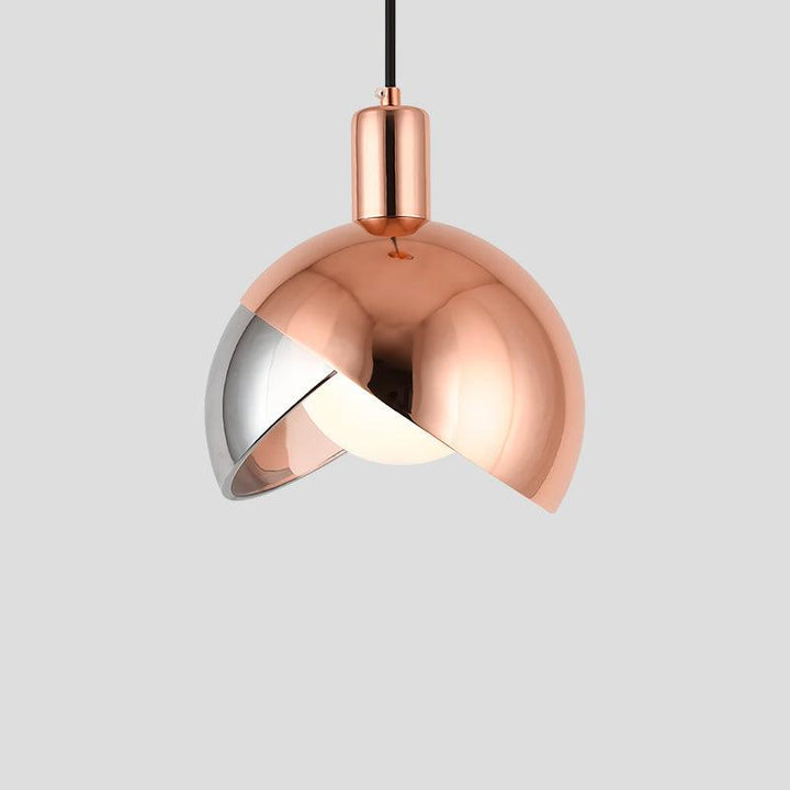 Adjustable Metal Pendant Light with Glass Shade