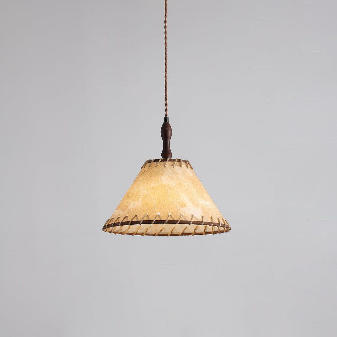 Wood & Fabric Pendant Lamp