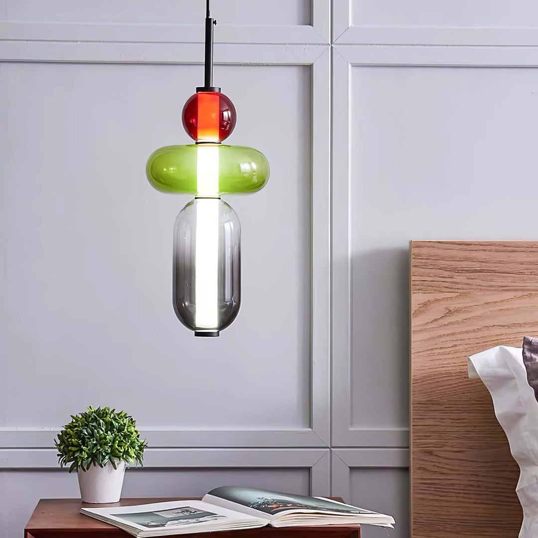 Colorful Glass Pendant Light - Modern Hanging Lamp