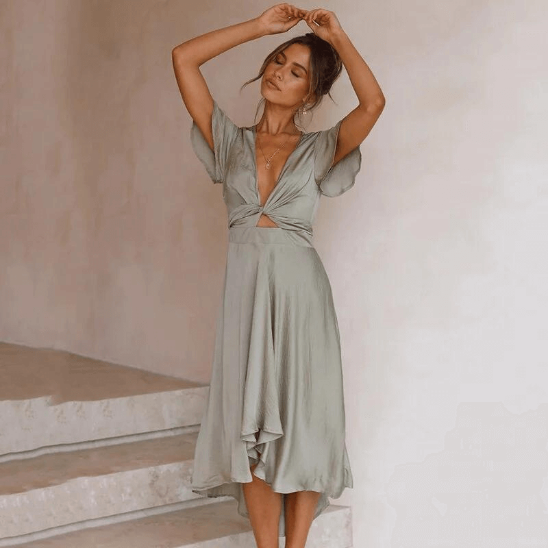 Sleeveless Flowy Midi Summer Dress