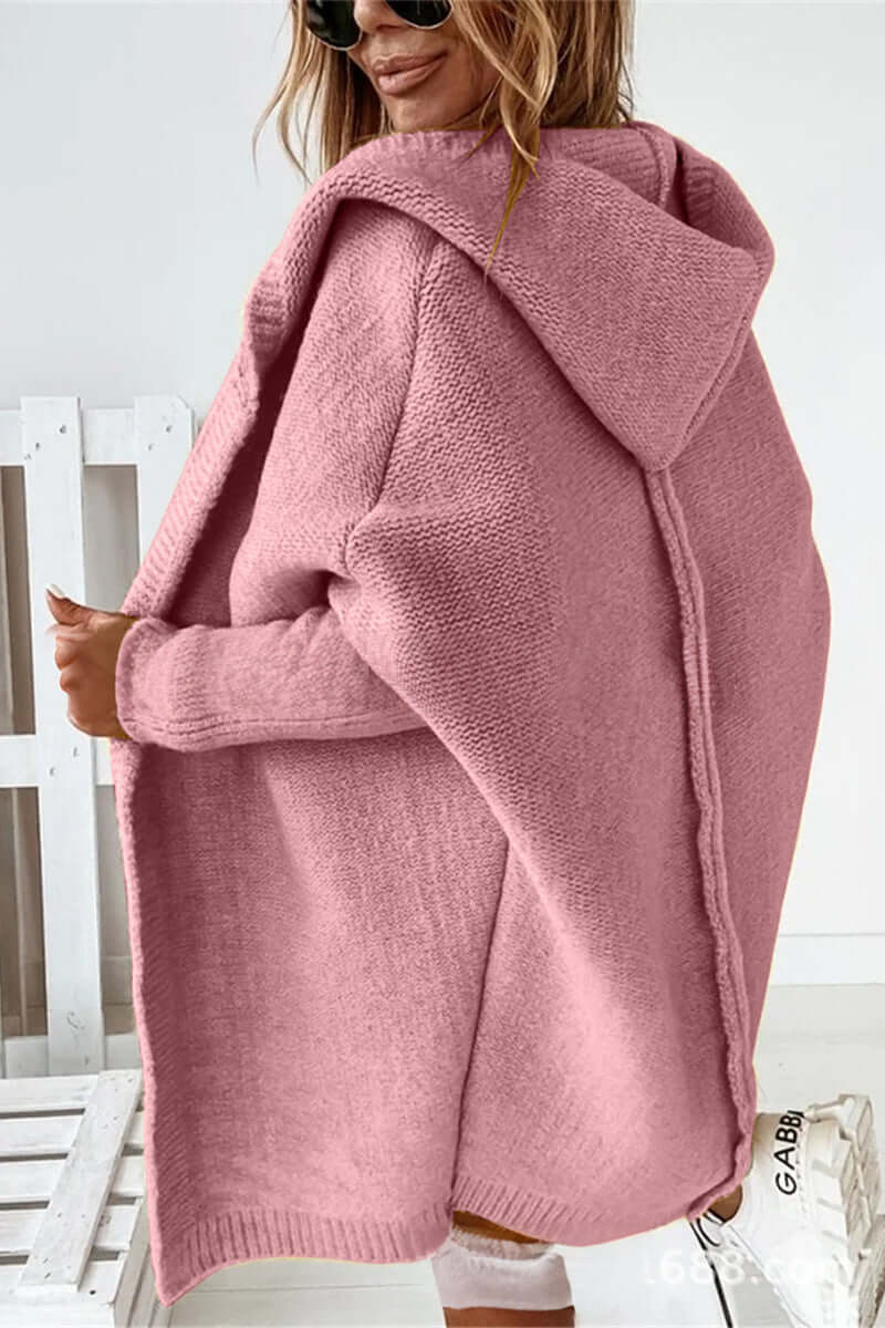 Women's Knitted Hooded Coat